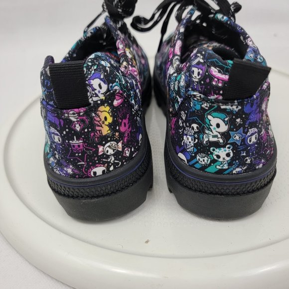 SKECHERS TOKIDOKI Womens 7.5 Shoes Roadies TOKIROADIE Black Multi Sneakers Cute - Picture 5 of 11